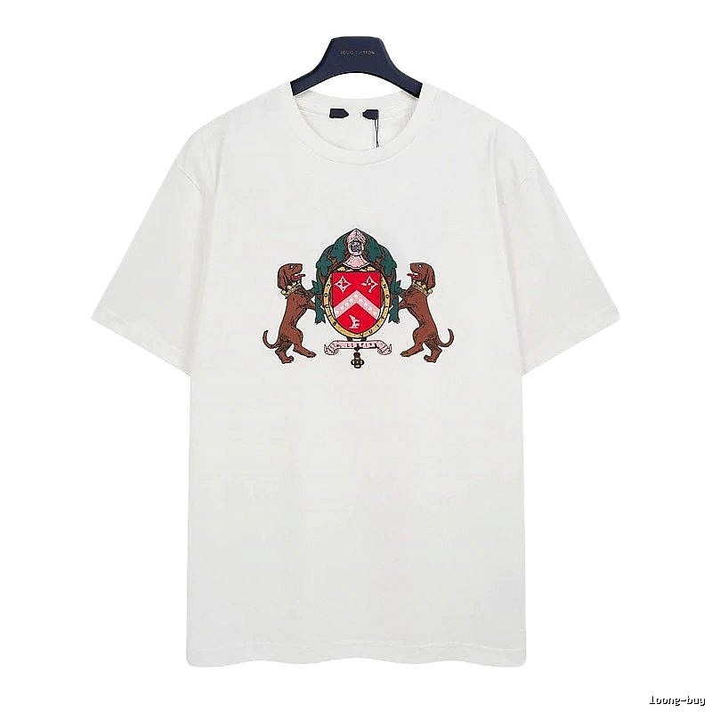 Louis Vuitton Vintage-style Badge White Short-sleeve T-shirt