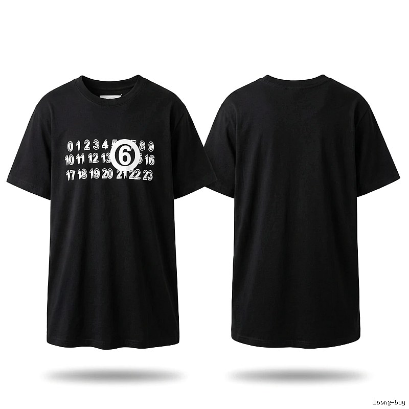 Maison Margiela black T-shirt with digital printing