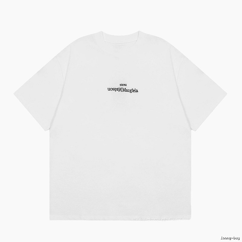 Maison Margiela Embroidered Minimalist Style White T-Shirt