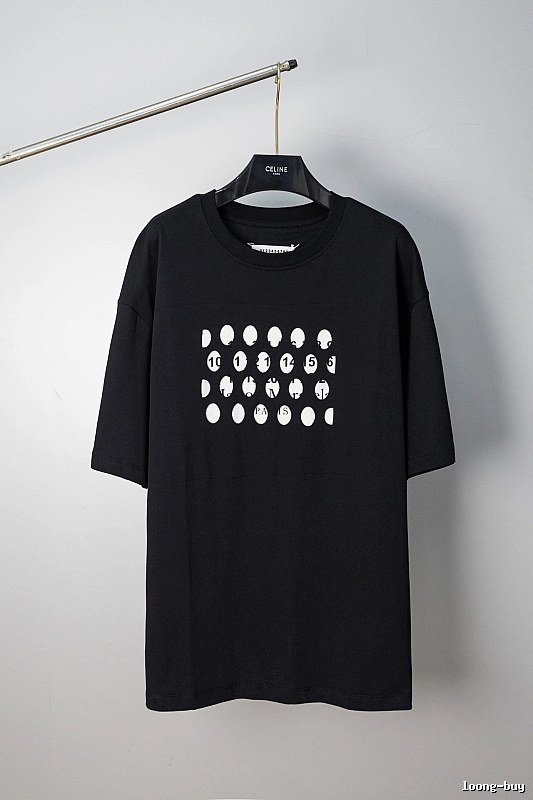 Maison Margiela Numeric Trendy Cool Style Black Short Sleeve T-Shirt