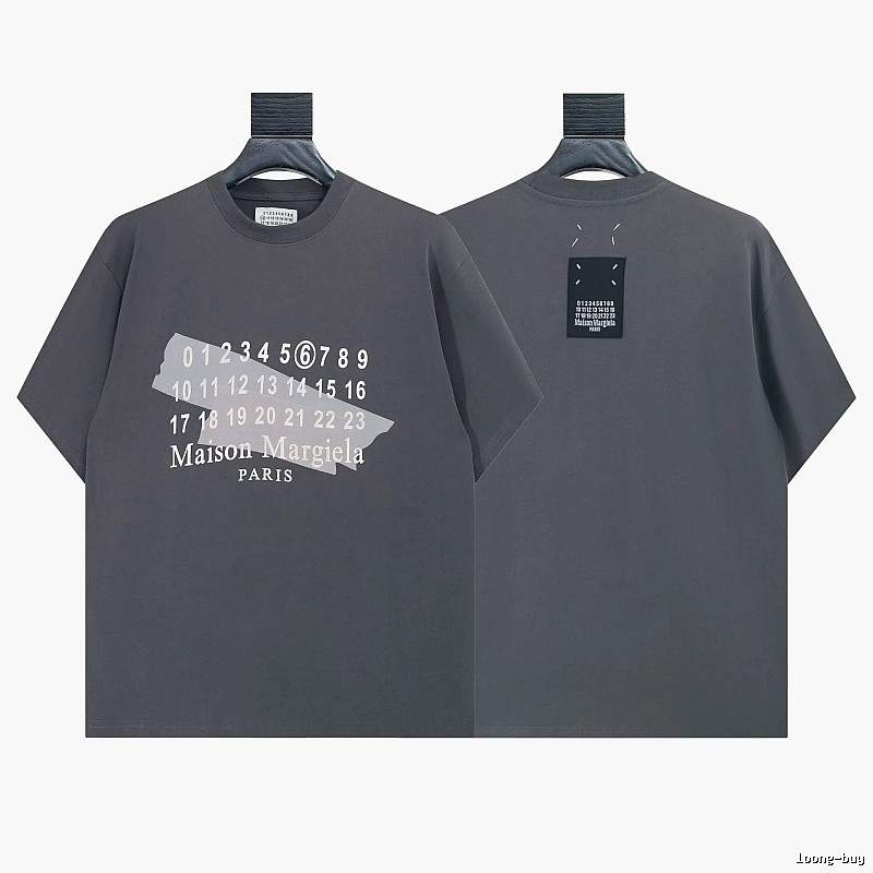 Maison Margiela Trendy Cool Digital Print Dark Grey T-Shirt