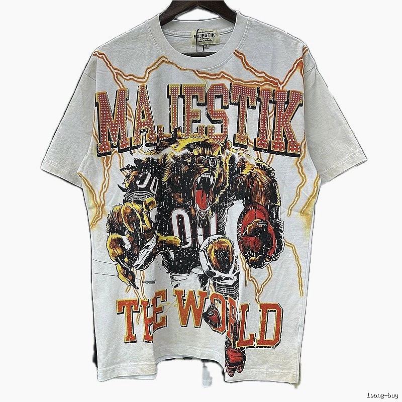 MAJESTIK Grizzly American Vintage White T-Shirt