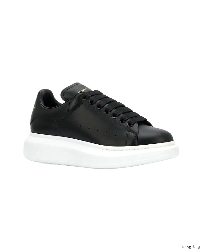 McQueen thick-soled casual style black shoes