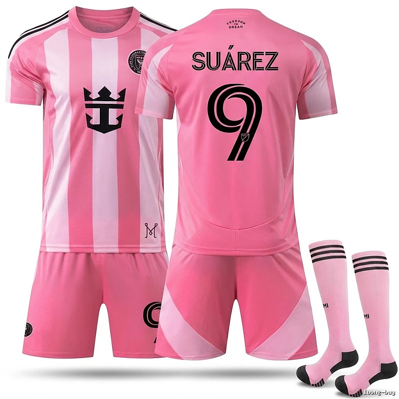 Miami International pink striped football jersey