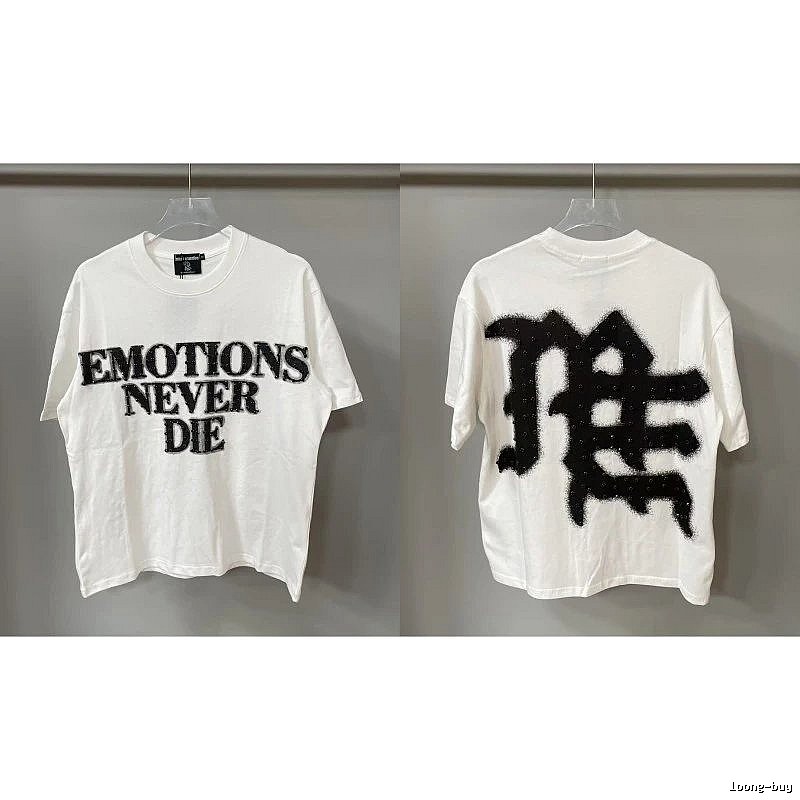 Mixed Emotion Graffiti Street Style White T-Shirt