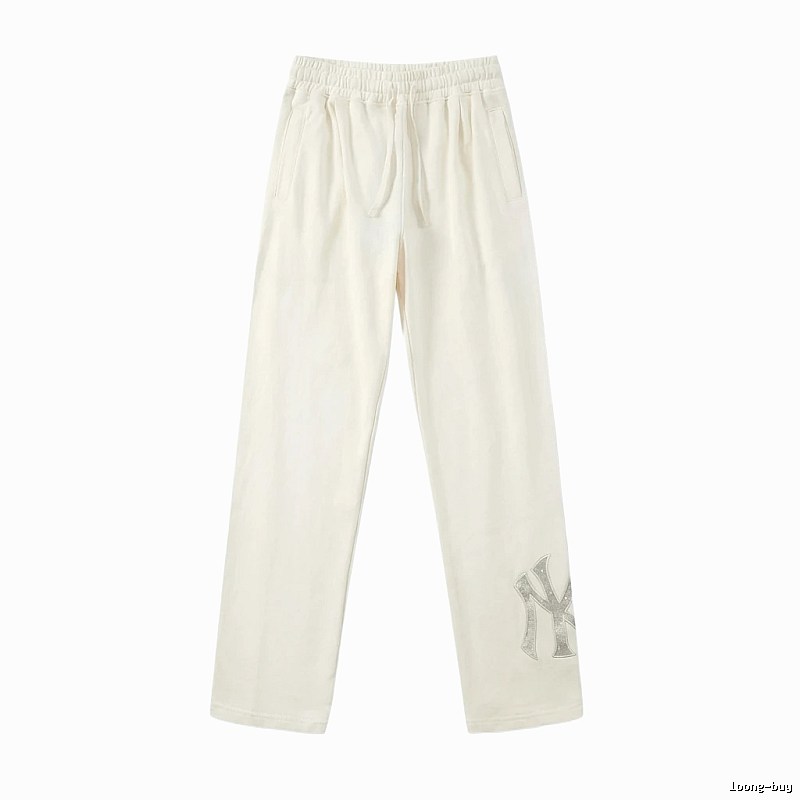MLB casual style white long trousers