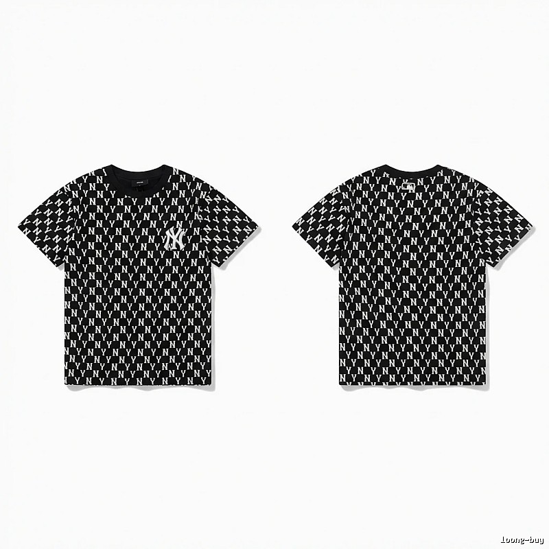 MLB full - print style black and white T - shirt