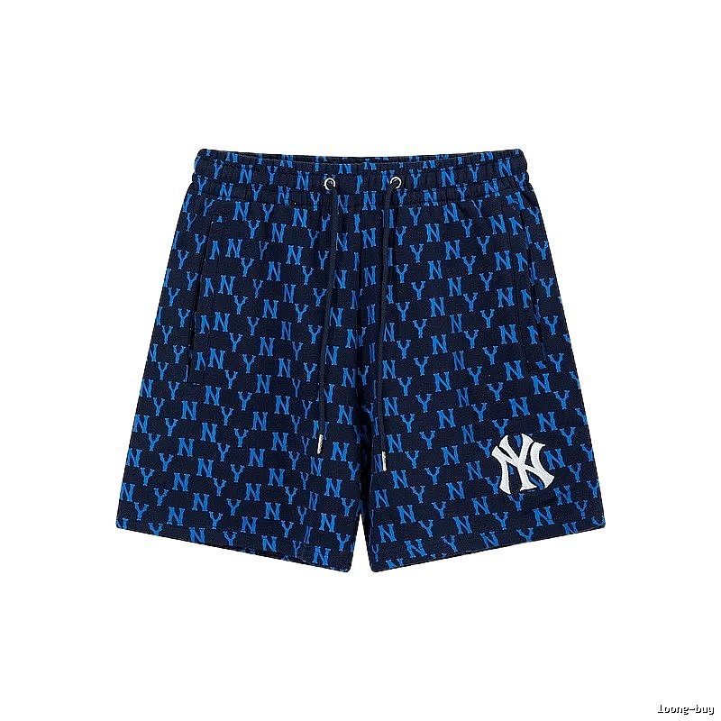 MLB full-print style dark blue shorts