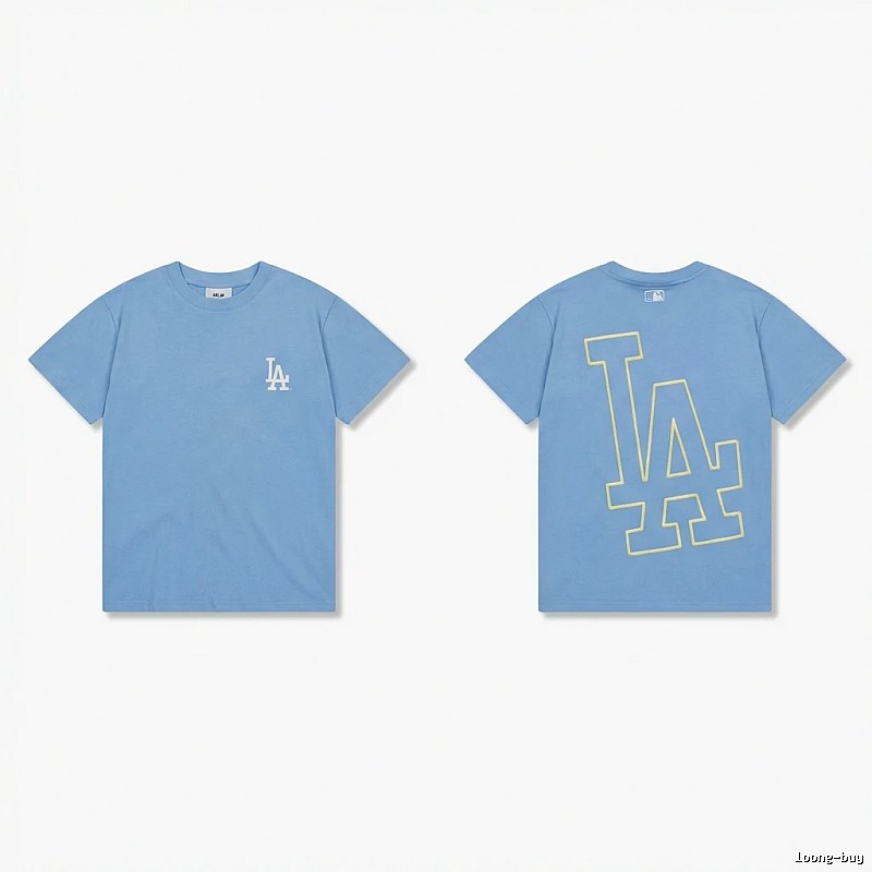MLB LA Series Simple Style Blue T-shirt