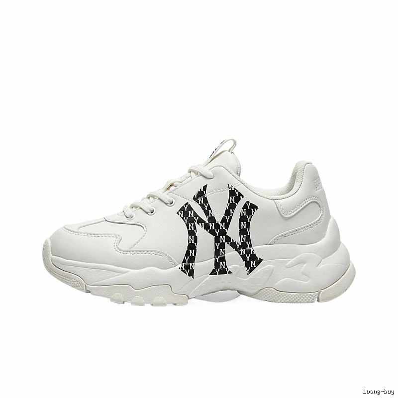 MLB retro-style white sports shoes