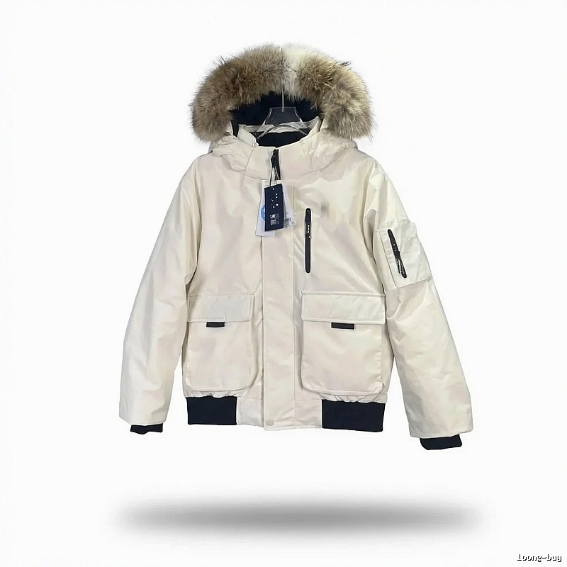 MLB workwear style off-white down jacket