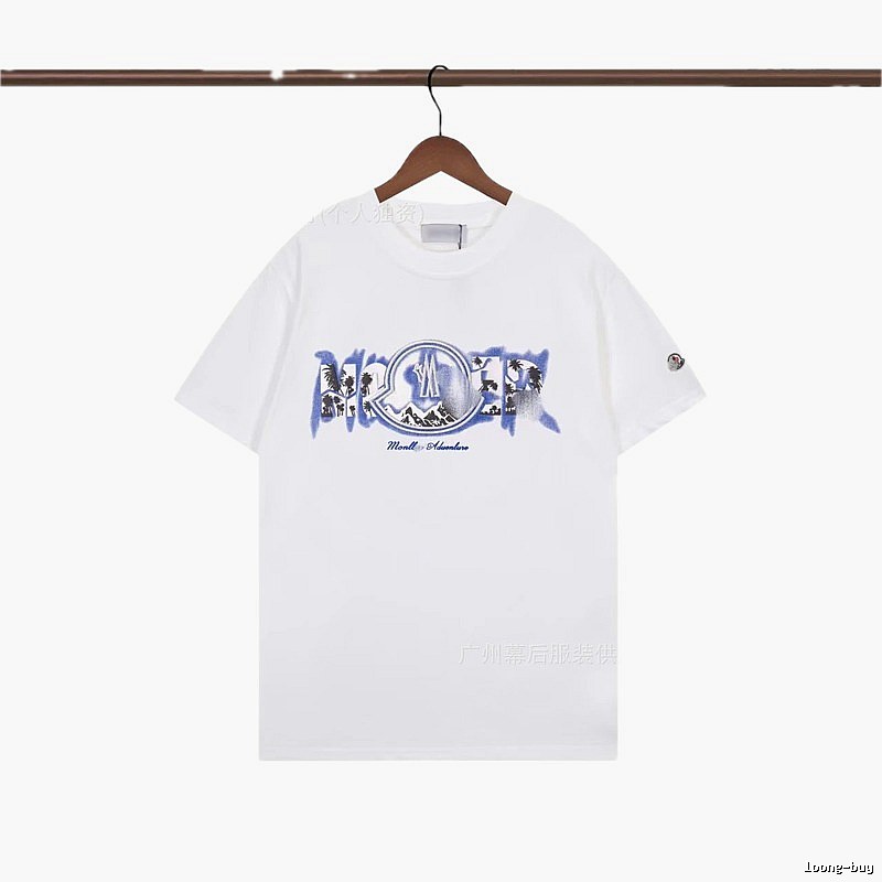 Moncler Casual Printed White Short-sleeve T-shirt