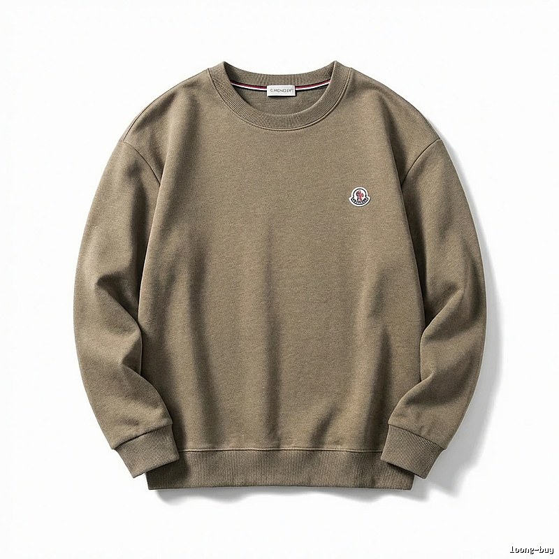 Moncler Crewneck Simple Style Sweatshirt (Khaki)