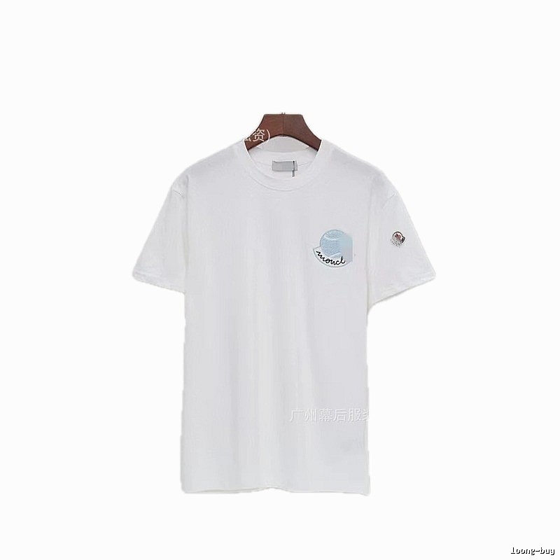 Moncler Embroidered Casual-style White T-Shirt