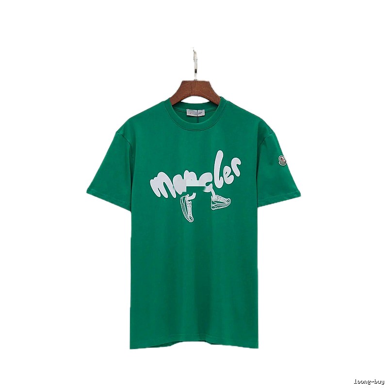 Moncler Graffiti Casual Style Green Short-sleeve T-shirt