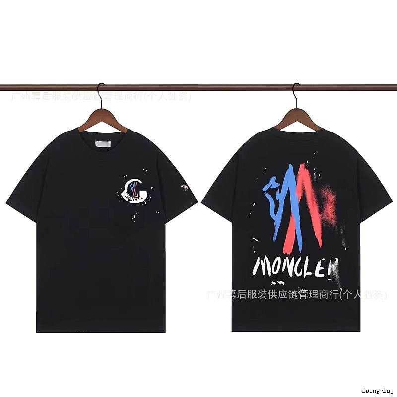 Moncler Graffiti Street Style Black T-Shirt