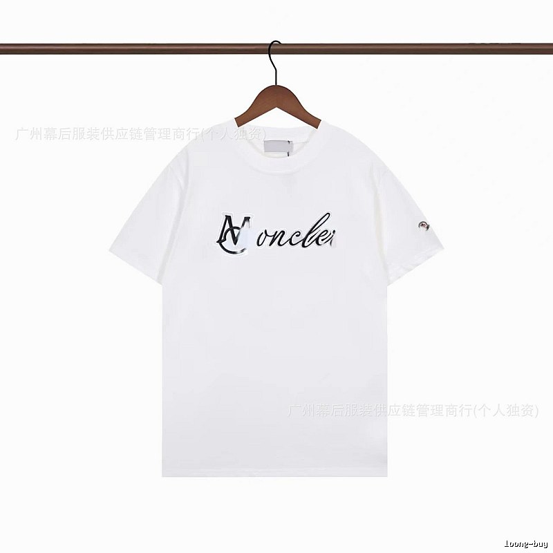 Moncler Letter Print Casual White T-Shirt