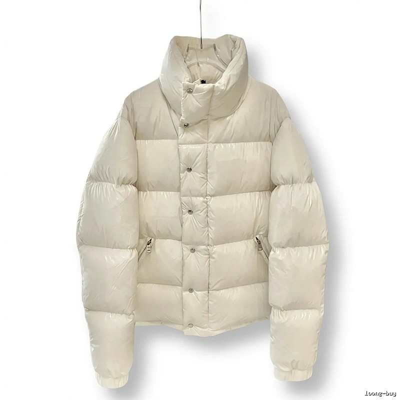 Moncler minimalist style off-white down jacket