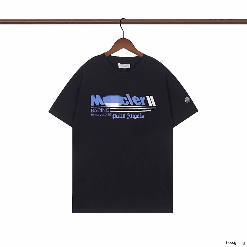 Moncler Racing Co-branded Street Style Black Short-sleeve T-shirt