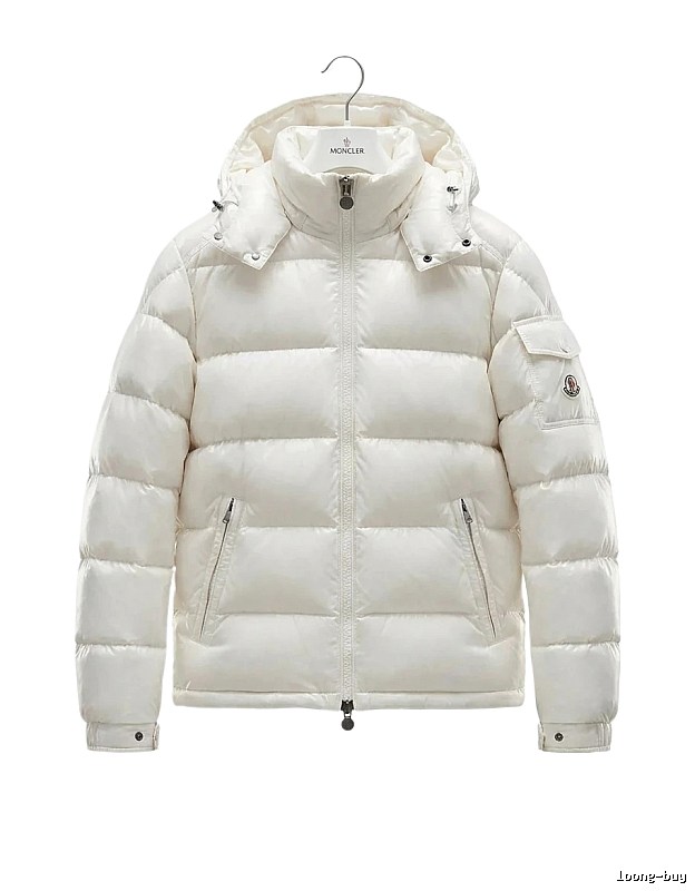 Moncler shiny and fashionable white down jacket