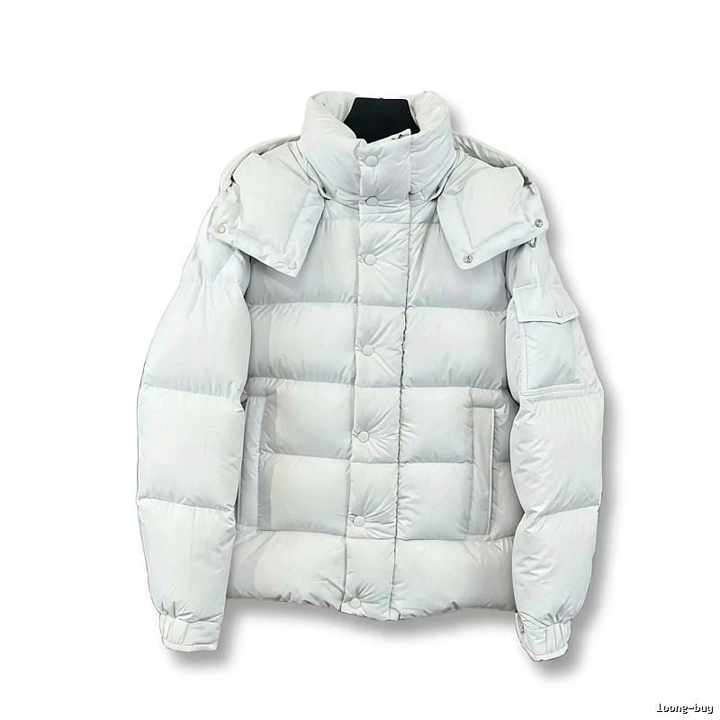 Moncler's classic white down jacket.
