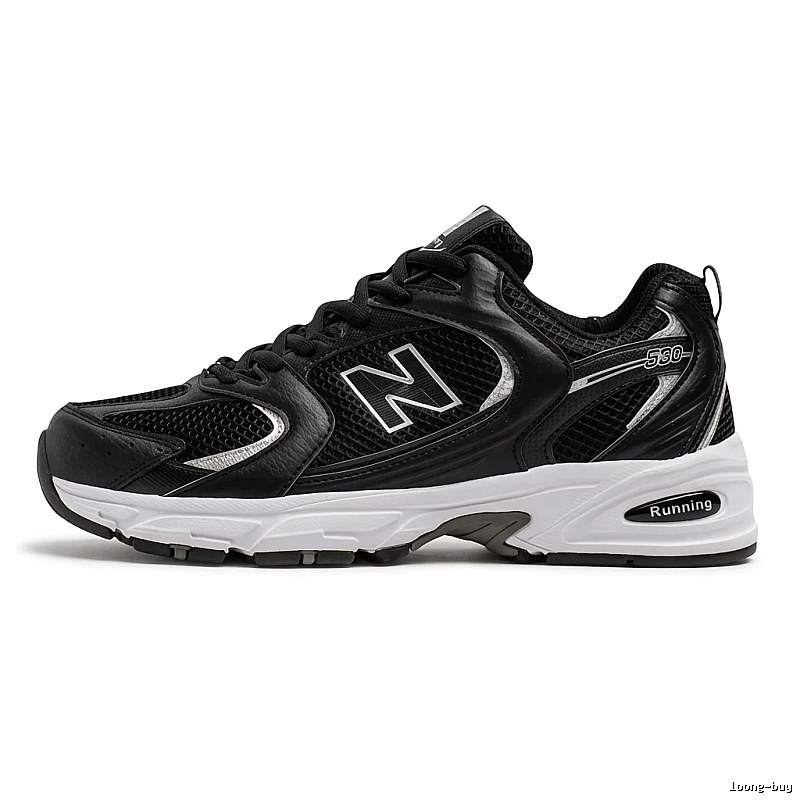 New Balance 530 retro style black shoes