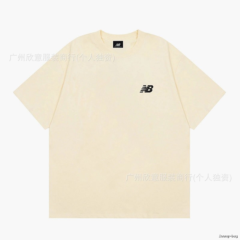 New Balance Casual Minimalist Beige Short-sleeve T-shirt