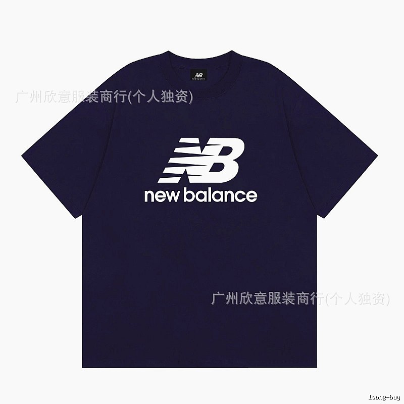 New Balance Printed Casual Navy Short-sleeve T-shirt