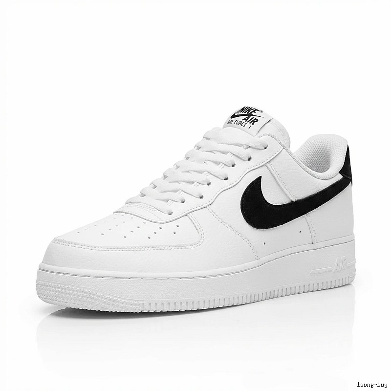 Nike Air Force 1 Black and White Minimalist Sneakers