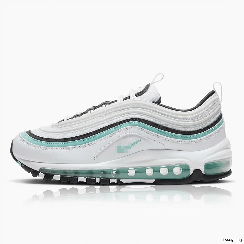 Nike Air Max 97 White and Green Retro Athletic Shoes