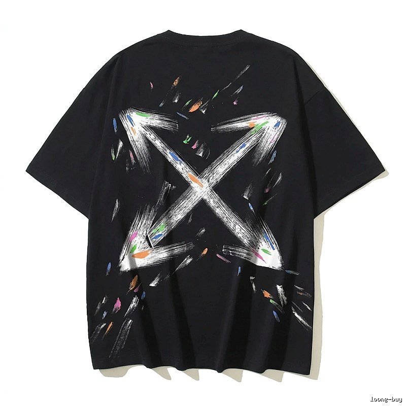 Off-White Graffiti Style Black T-shirt
