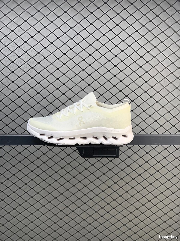 On White and Yellow Cloud Runners Defined by Open Mesh Panels