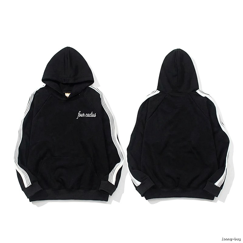 Other black hoodies with side stripes style