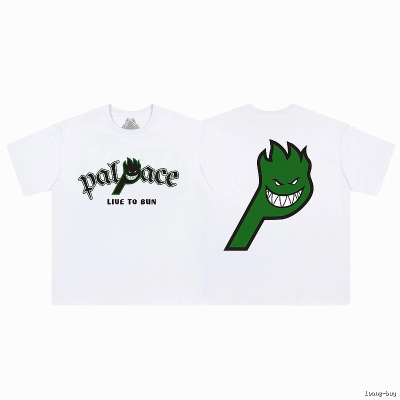 Palace Demon Print Street Style White T-Shirt