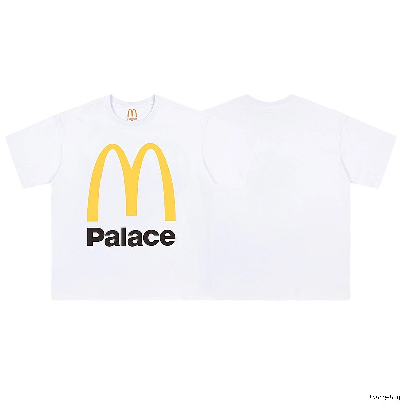 Palace x McDonald's Co-branded Street Style White Short-sleeve T-shirt
