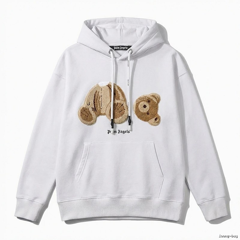 Palm Angels Bear Trend Brand White Sweatshirt