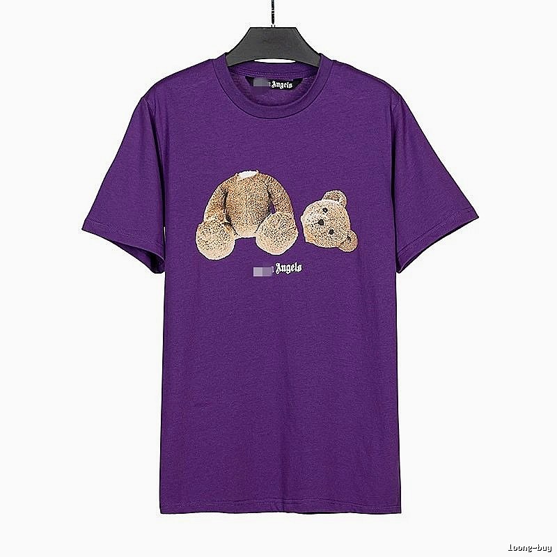 Palm Angels Monogram Bear graphic T-shirt White Colorful Bear for Casual Outfits