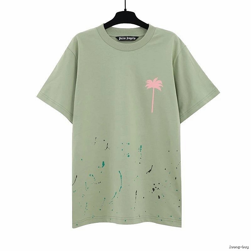 Palm Angels Urban Logo T-shirt White Palm Tree with Statement Pattern