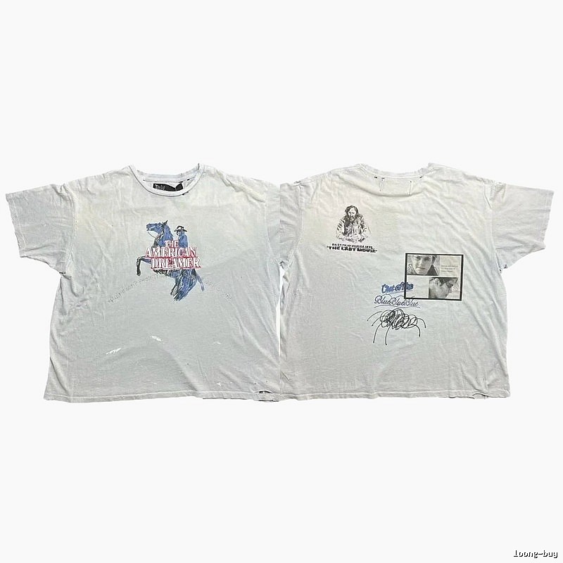 Paly Hollywood American Print Retro White T-shirt