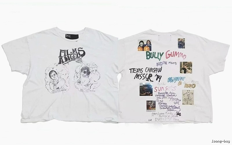 Paly Hollywood Graffiti Street Style White T-Shirt