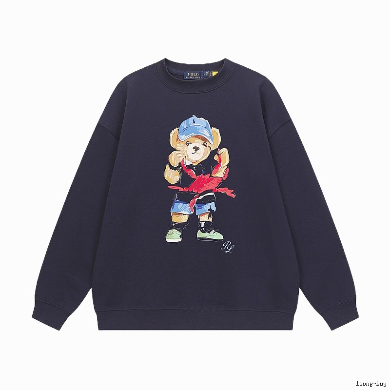 Ralph Lauren bear print navy blue sweatshirt