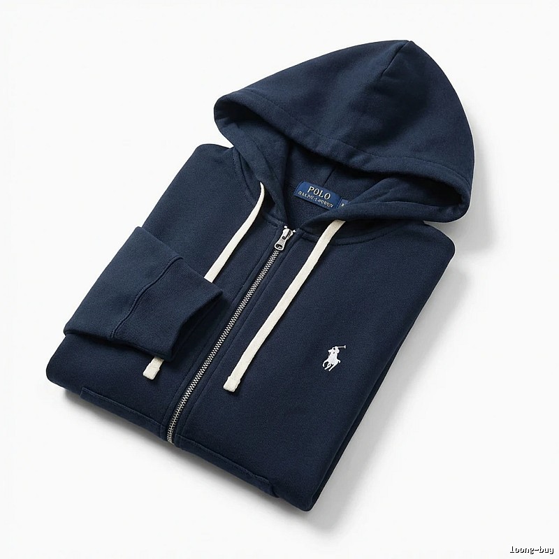 Ralph Lauren Polo series simple style navy blue hoodie