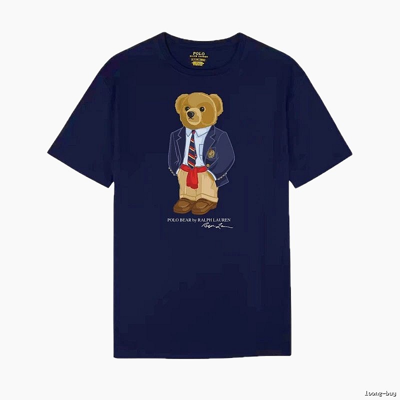 Ralph Lauren Teddy Bear Preppy Style Royal Blue T-shirt