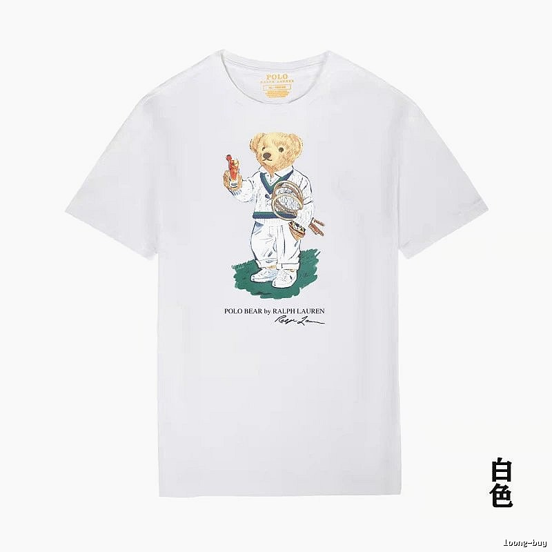 Ralph Lauren Teddy Bear Series White T-shirt