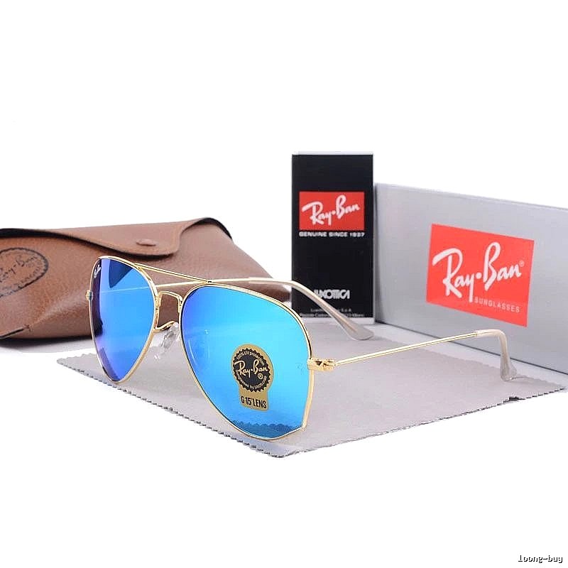Ray-Ban Logo Detail Aviator sunglasses Gold Tone Sunglasses with Relaxed Feel