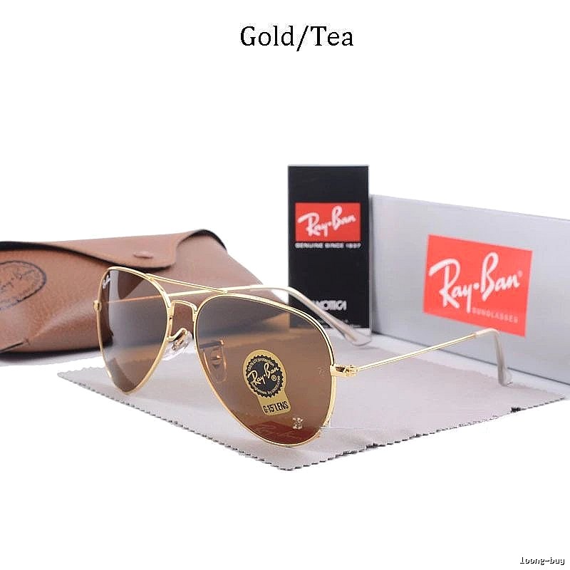Ray-Ban Urban Aviator sunglasses Gold Tone Sunglasses with Statement Pattern