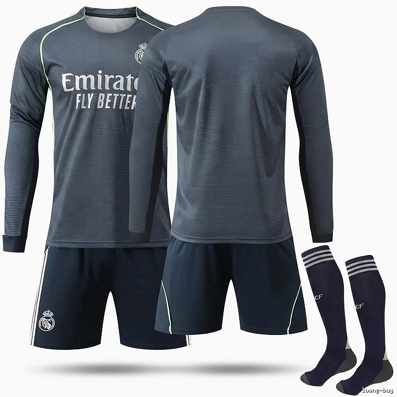 Real Madrid sporty gray suit