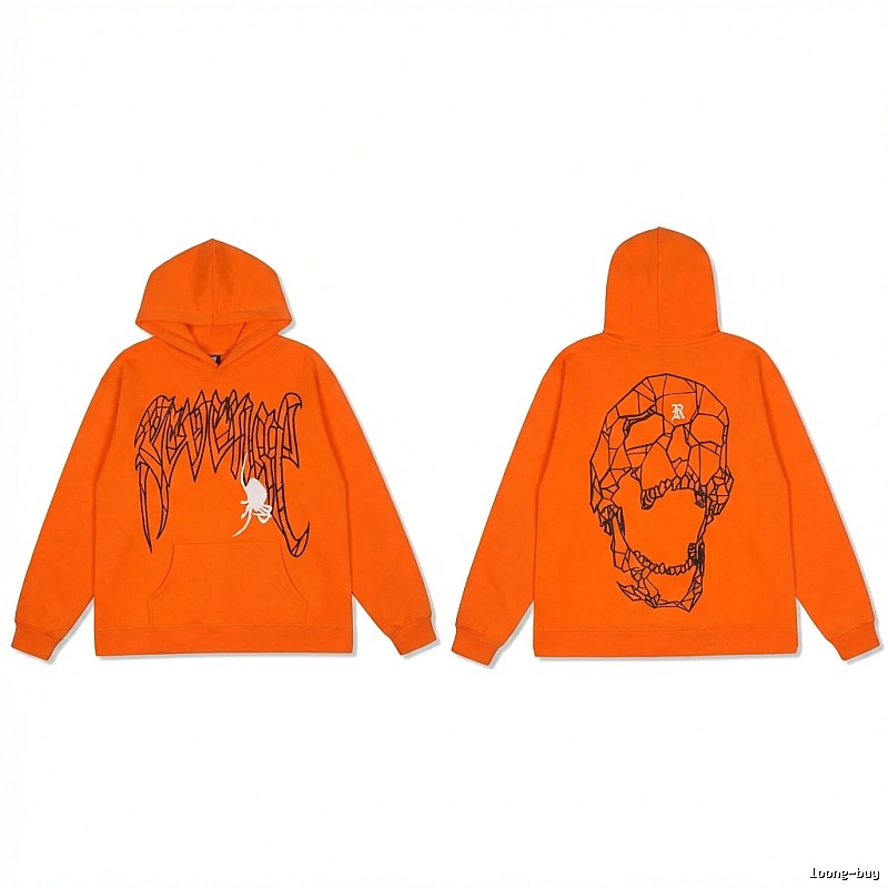 Revenge Skeleton Style Orange Hoodie