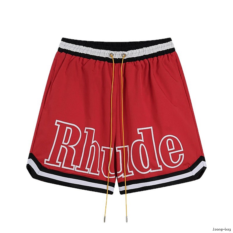 RHUDE sporty red shorts