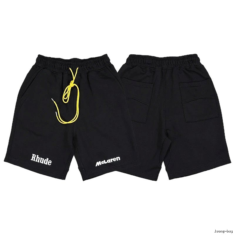 RHUDE Trendy and Cool Style Black Shorts